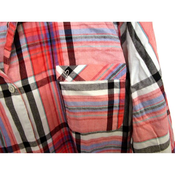 Victoria's Secret Large Pajama Top/Chemise/Shirt Plaid Soft - Multicolor NWOTag - Picture 3 of 12
